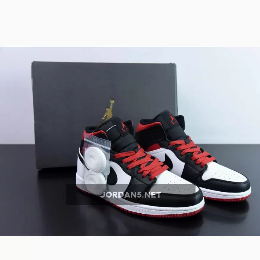 Air Jordan 1 Mid 'Black Toe' White/Gym Red-Black DQ8426-106 To Buy