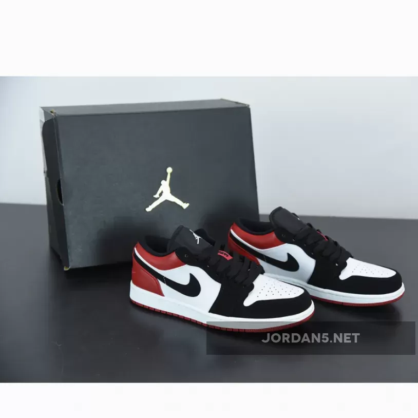 Air Jordan 1 Low 'Black Toe' White Black Gym Red jordan 1 lows gym red
