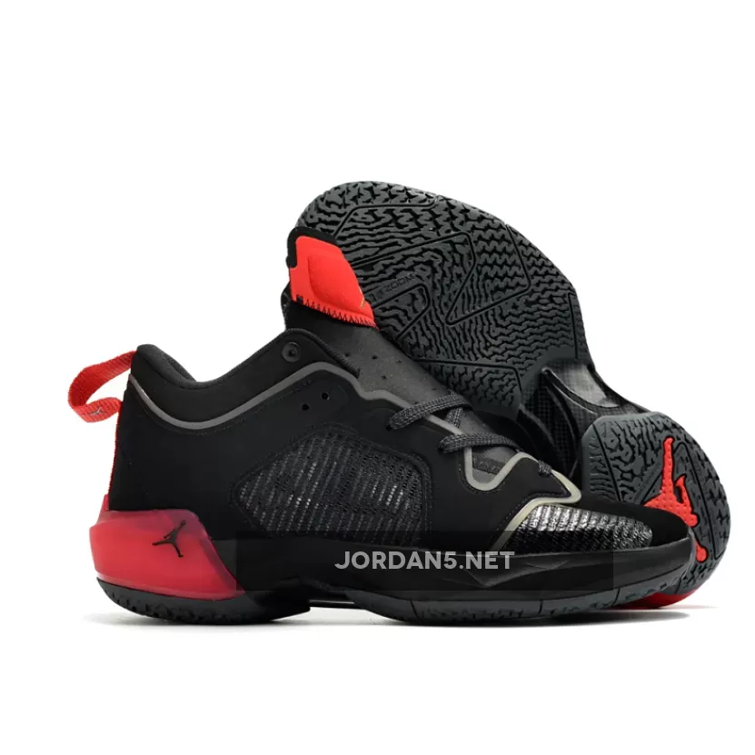 Air Jordan 37 Low 'Bred' Black/Metallic Gold-Red DQ4122-007 all black jordans women's