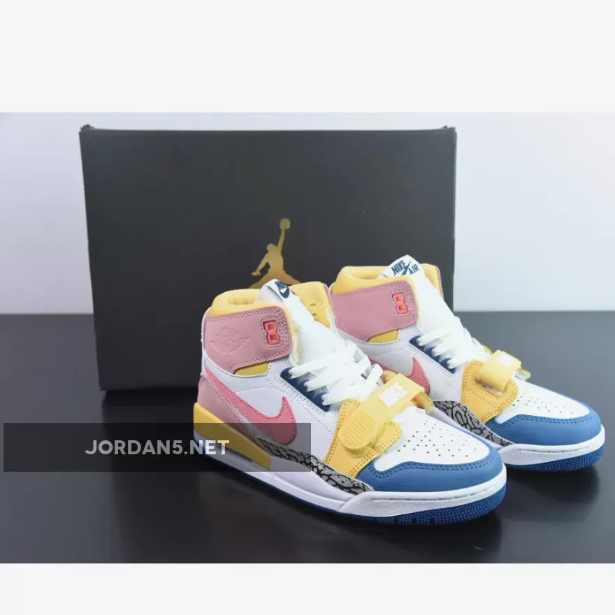 Jordan Legacy 312 White Coral Pink French Blue jordan legacy 312 pink