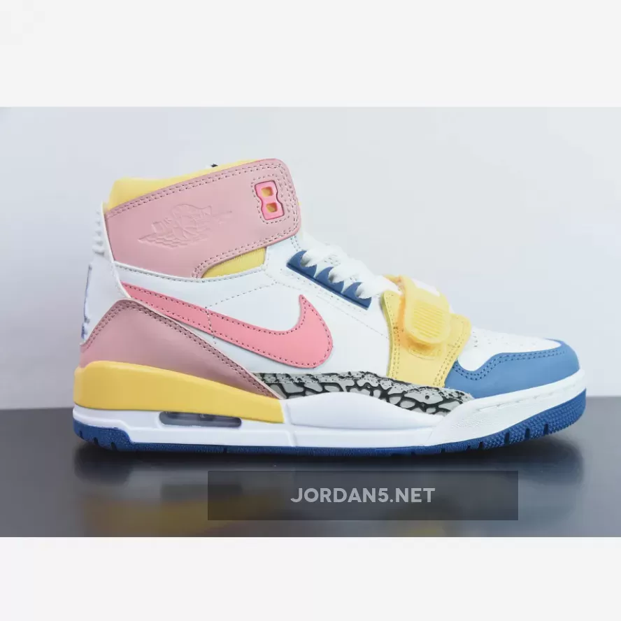Jordan Legacy 312 White Coral Pink French Blue jordan legacy 312 pink