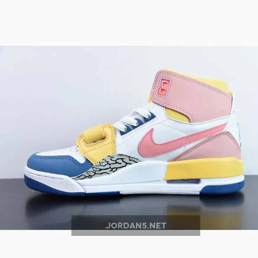 Jordan Legacy 312 White Coral Pink French Blue jordan legacy 312 pink