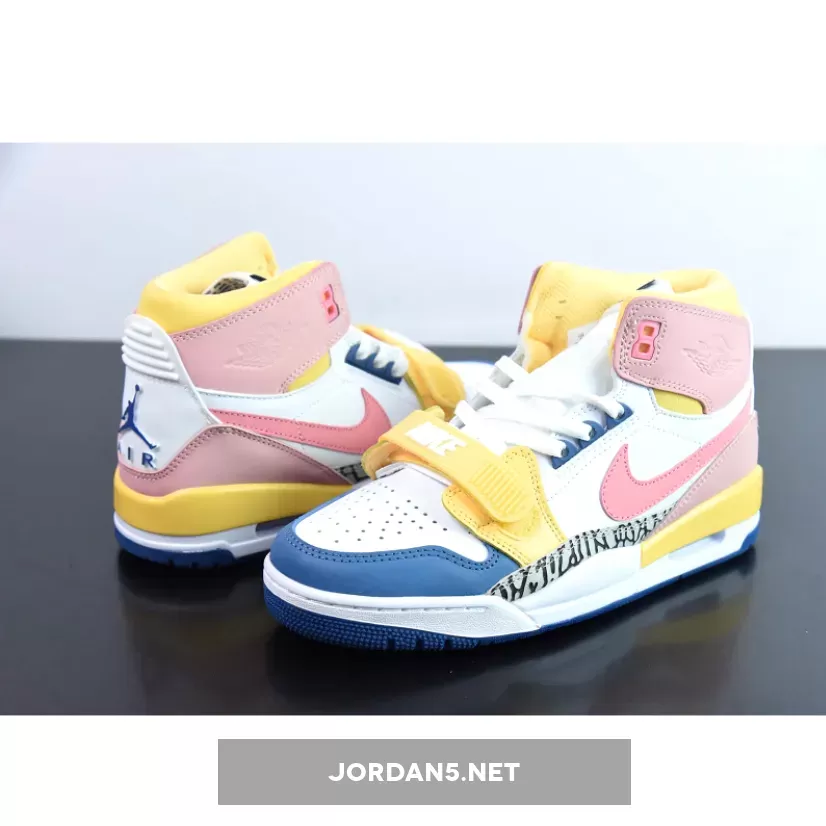 Jordan Legacy 312 White Coral Pink French Blue jordan legacy 312 pink