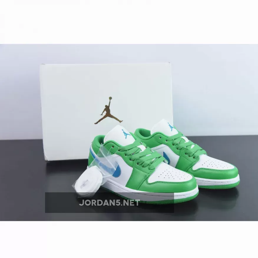 Air Jordan 1 Low Lucky Green/Aquatone-White / aj 1 low lucky green