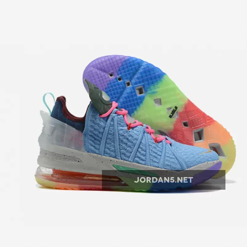 Nike LeBron 18 ‘Best 1-9’ University Blue/Metallic Gold-Multi-Color / Best Lebrons DM2813-400
