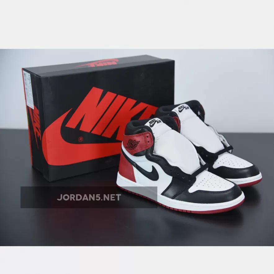 Air Jordan 1 Retro High OG 'Black Toe' White/Black-Varsity Red 555088-125 Mens AJ1 #jordan 1 black tow