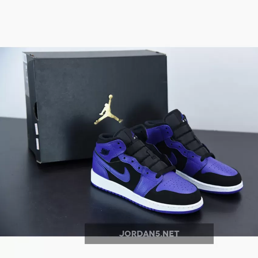 Air Jordan 1 Mid Black Concord jordan 1 mid dark concord