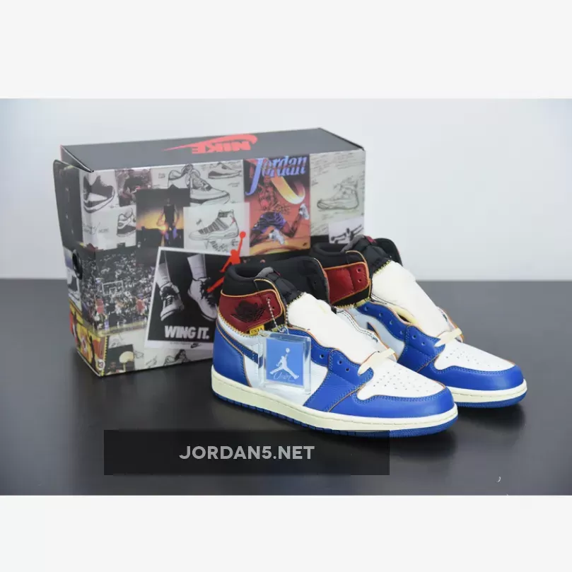 Union x Air Jordan 1 Retro High OG NRG White/Storm Blue-Varsity Red / union jordan 1 storm blue