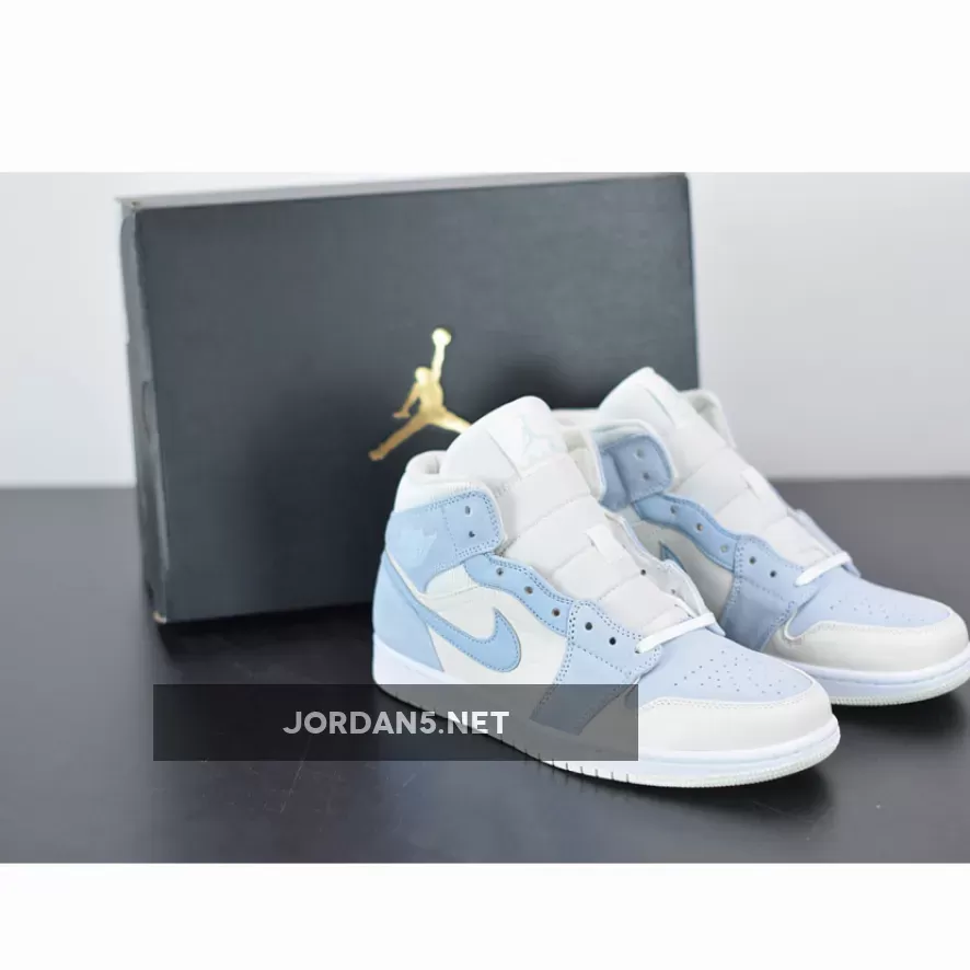 Air Jordan 1 Mid Se 'Sail Light Blue' AJ1 #light blue and white jordan 1 mid