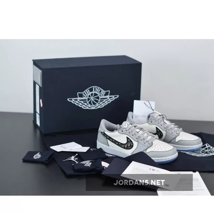 Air Jordan 1 Retro Low Grey/Black-Sail CN8608-002 - jordan dior lows