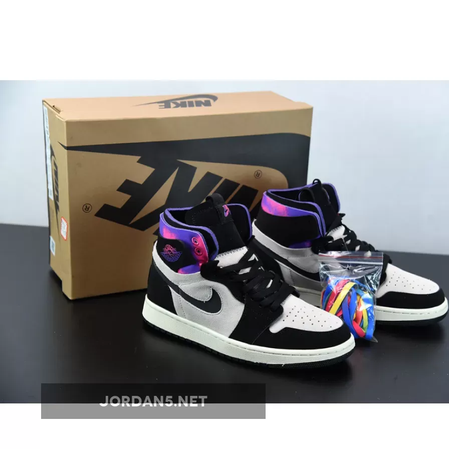 Air Jordan 1 Zoom Comfort 'PSG' White/Purple-Pink-Black #nike paris jordan