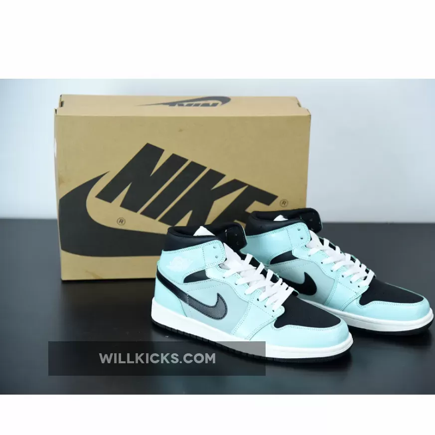 Air Jordan 1 Mid Mint Green Black / green and black retro 1