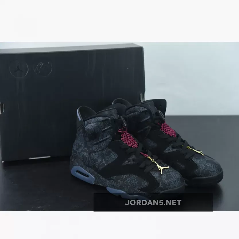 Air Jordan 6 Retro Sd Wmns 'Singles Day' AJ6 BLACK/BLACK-BLACK / Jordan 6 Womans DB9818-001