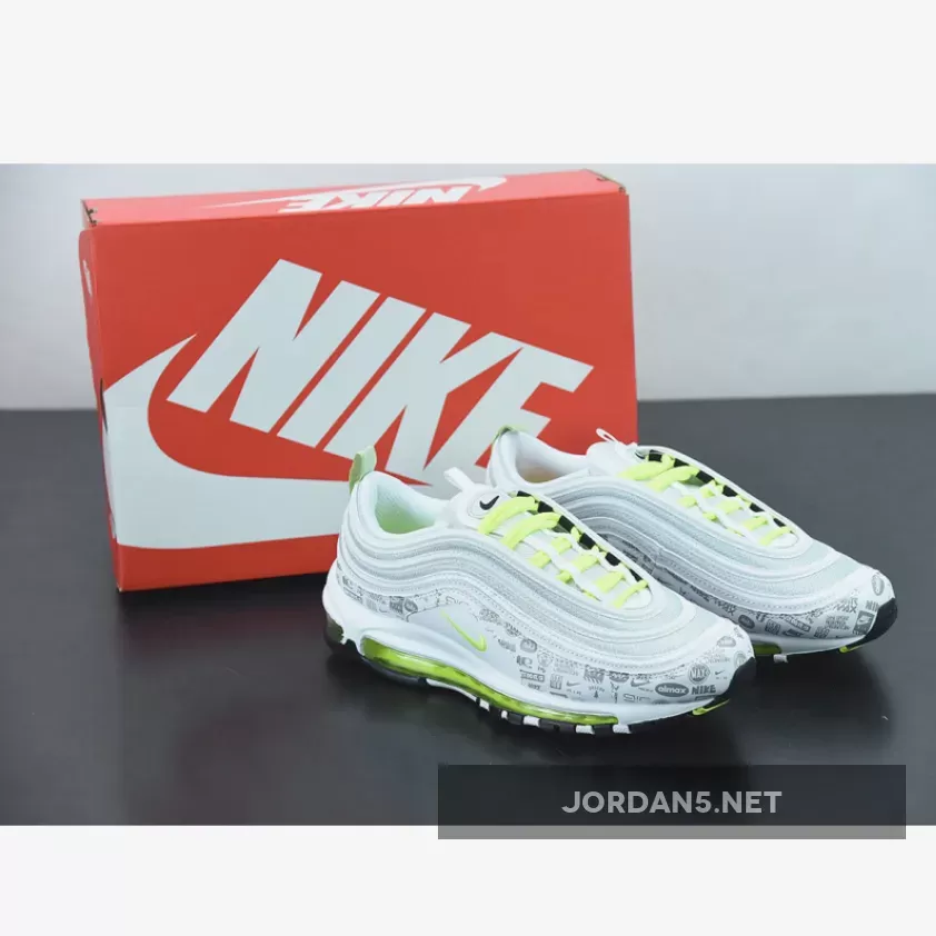Nike Air Max 97 White/volt/black/pure Platinum / Nike Air Max 97 'Reflective Logo' White/Black-Pure Platinum-Volt DH0006-100