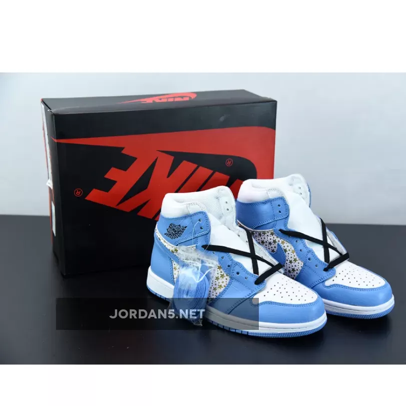Supreme x Air Jordan 1 High Stars University Blue / sky blue nike jordans