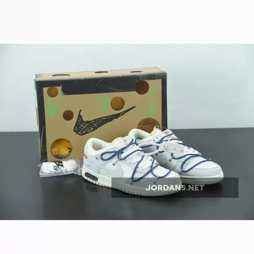Off-White x Nike Dunk Low '18 To 50' Sail/Neutral Grey #lot 18 dunks
