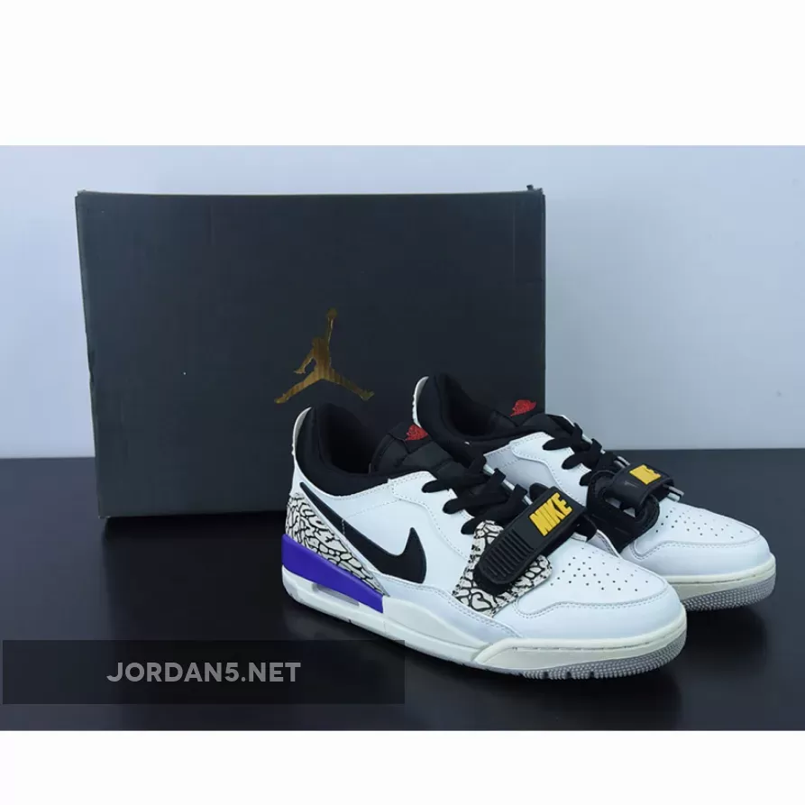 Jordan Legacy 312 Low White Purple CD7069-102 - jordan legacy 312 low lakers