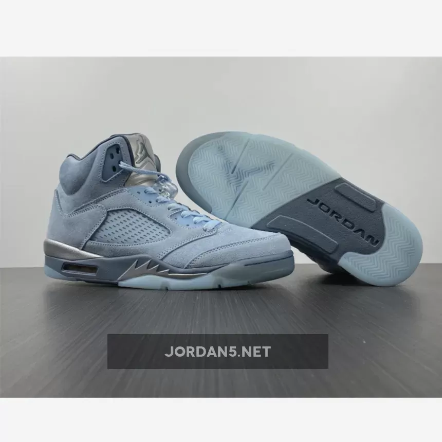 Air Jordan 5 'Bluebird' Photo Blue/Football Grey-Metallic Silver-White / air jordan bluebird