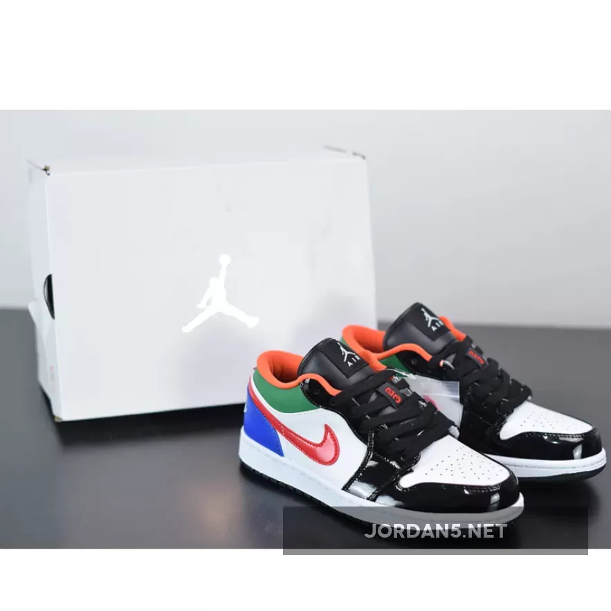 New Air Jordan 1 Low Black White Red Blue Green air jordan 1 multi color
