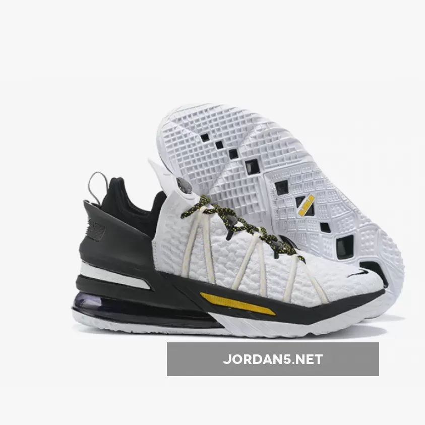 Nike LeBron 18 'Home' White/Amarillo/Black / lebron 18 home
