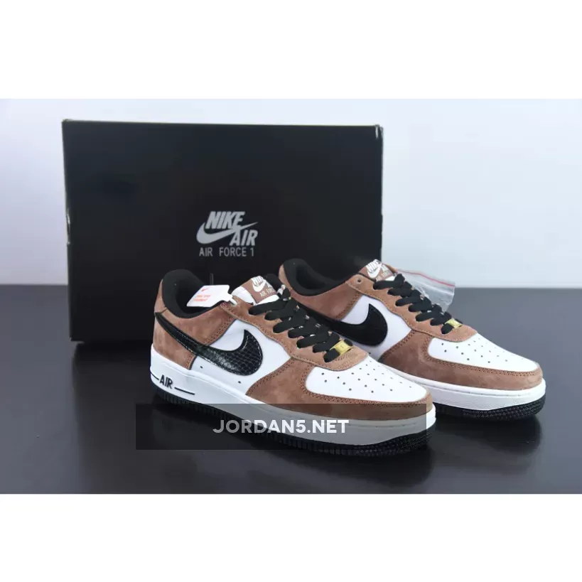 Custom Nike Air Force 1 Low Brown White Black Restock