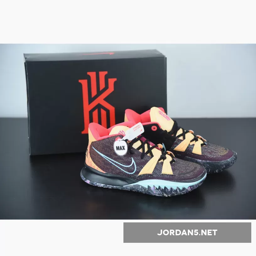 Nike Kyrie 7 'Soundwave' Dark Purple-Orange/Multi-Color DC0589-002 multi color kyrie