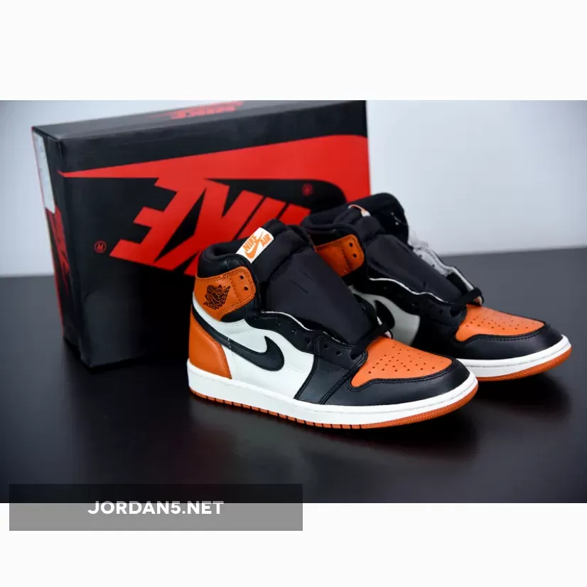 Air Jordan 1 Retro High OG 'Shattered Backboard' Black/White-Team Orange shattered board jordan 1
