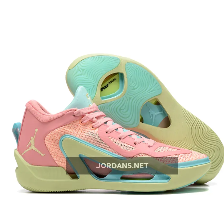Jordan Tatum 1 'Pink Lemonade' Pink Tint/Barely Volt-Lava Glow #jayson tatum pink lemonade shoes