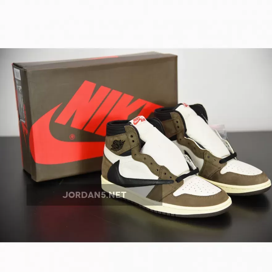 Travis Scott x Air Jordan 1 High OG Backwards Swoosh Mocha travis scott jordan price