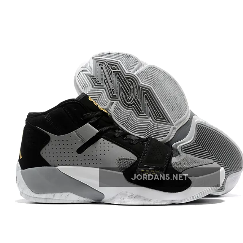 Zion Tb 2 / Jordan Zion 2 Grey Black and Gold DQ7688-001