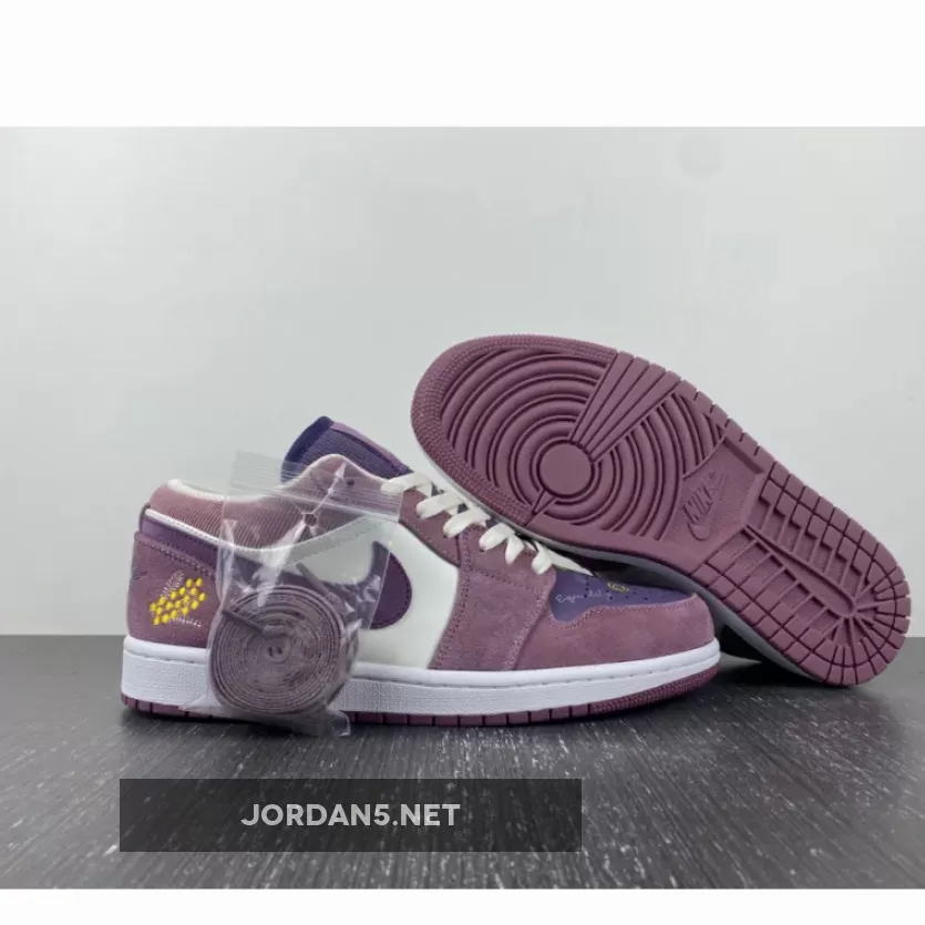 Air Jordan 1 Low 'Unity' Purple Smoke/Sail-Purple #jordan 1 purple smoke