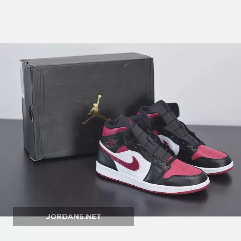 Air Jordan 1 Mid 'Bred Toe' #jordan 1 mid bred toe womens