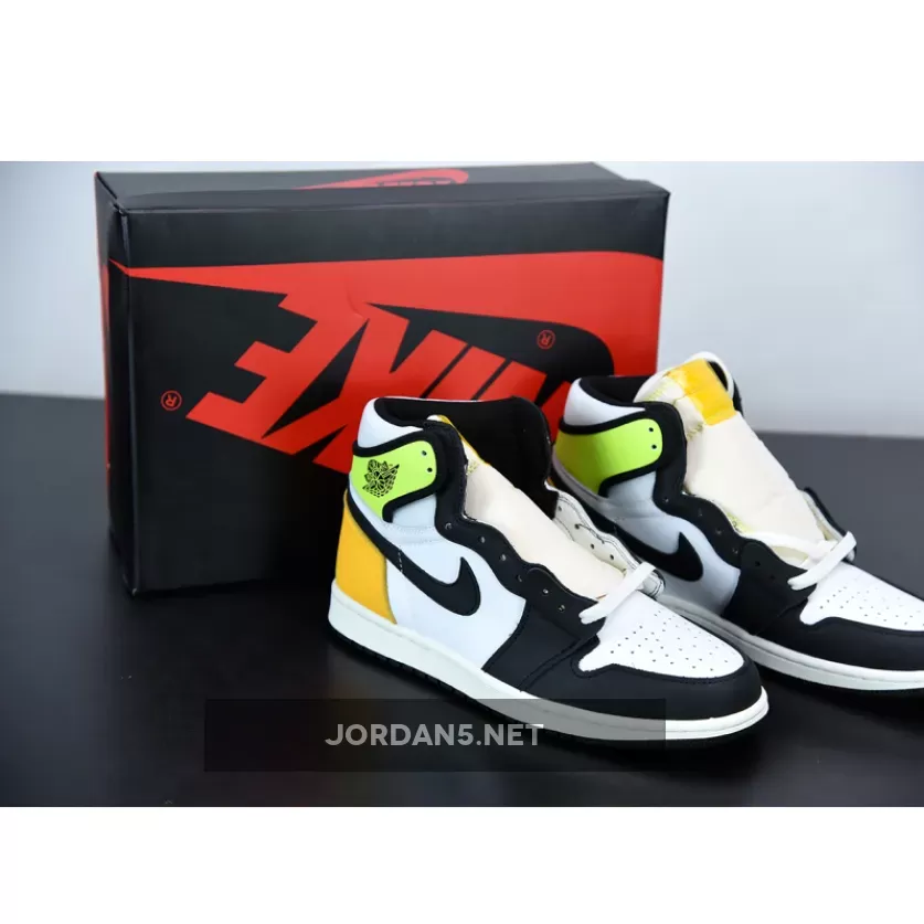 Air Jordan 1 Retro High Og Gold White/Volt/University Gold/Black AJ1 volt shoes