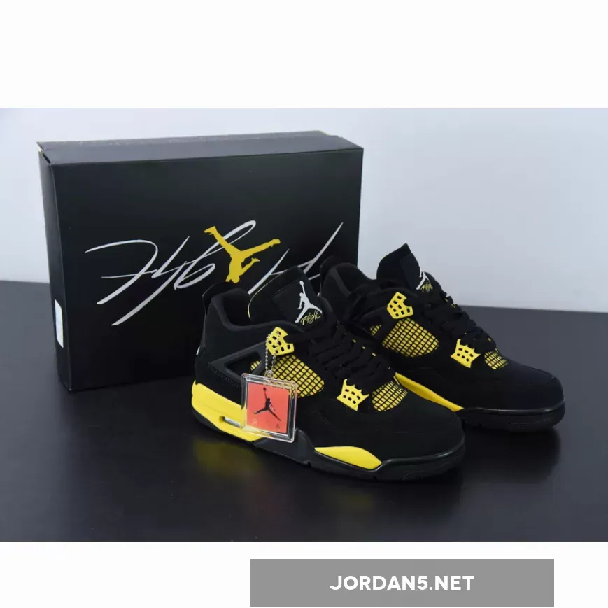 Air Jordan 4 'Thunder 2023' Black/Tour Yellow DH6927-017 / jordan 4 yellow thunder