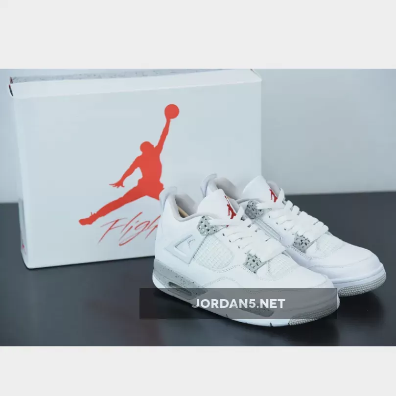 Air Jordan 4 Retro 'White Oreo' Mens AJ4 White Gray CT8527-100 #air jordan white oreo
