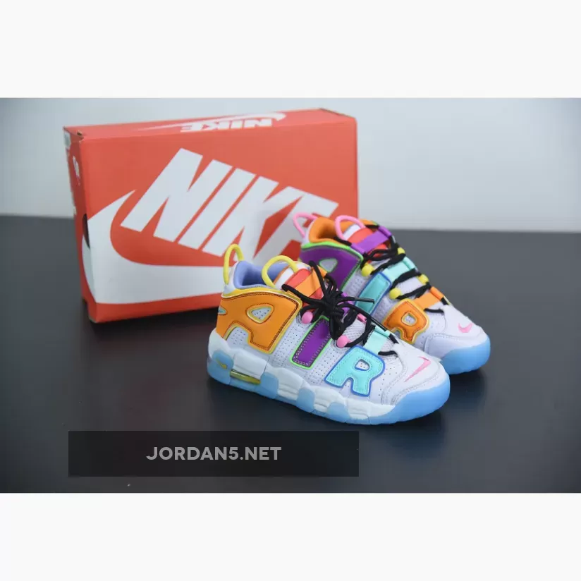 Nike Air More Uptempo "Mix-n-Match" Barely Grape/Opti Yellow/Vivid Purple/Orange Peel
