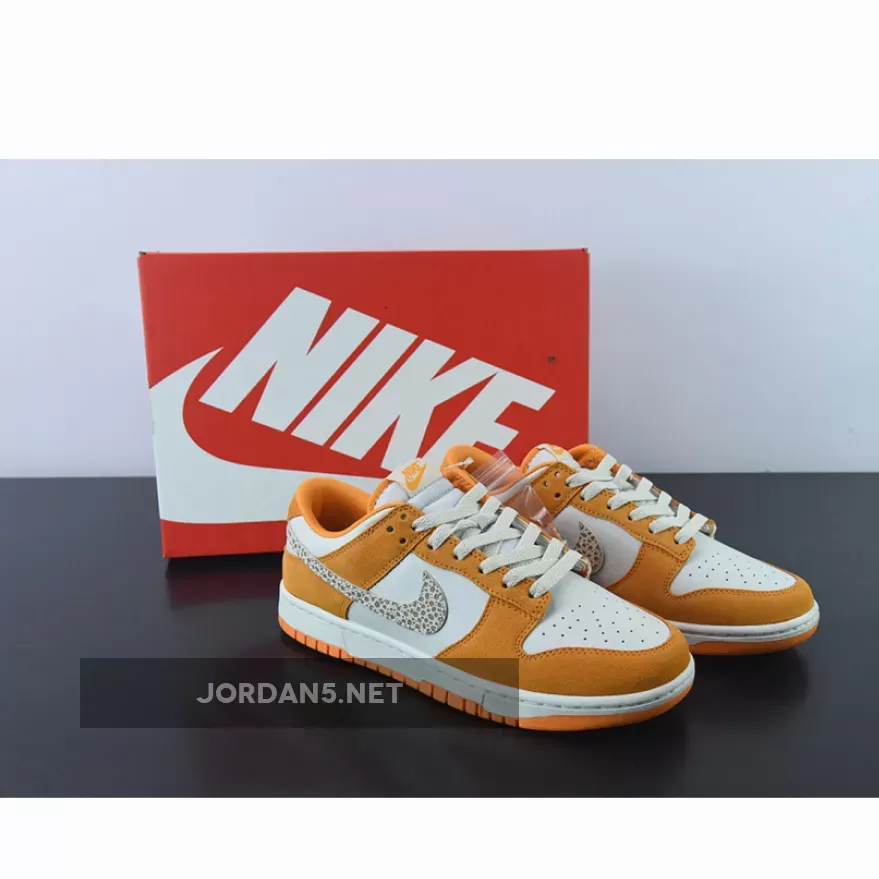 Safari Dunk - Nike Dunk Low Safari White Orange DR0156-800