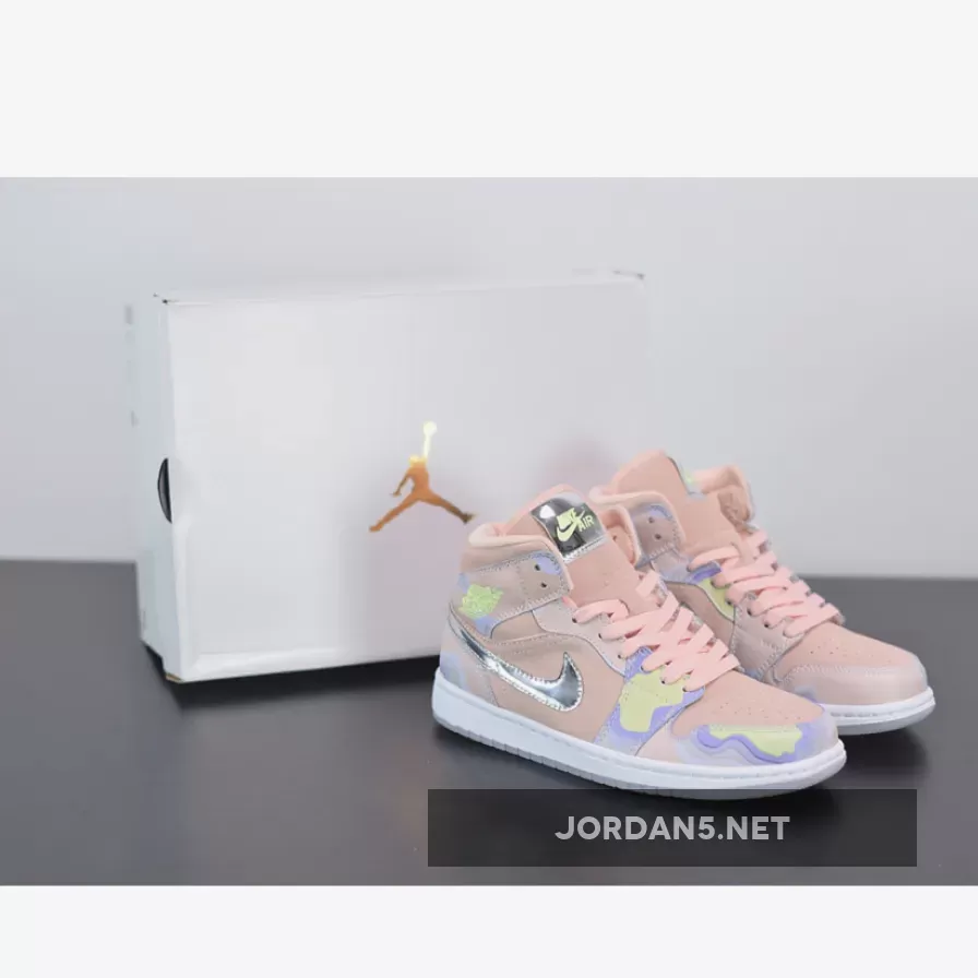 Jordan 1 High P(HER)SPECTIVE Peach Multi For Womens CW6008-600 - chrome jordan 1