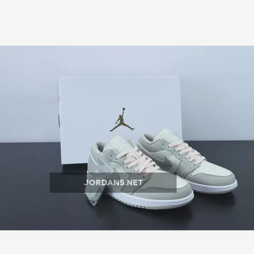 Air Jordan 1 Low Light Iron Ore/White-Atmosphere