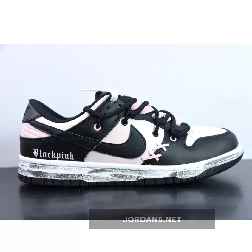 Custom Nike WMNS Dunk Low Black Pink 1685777661 Discount