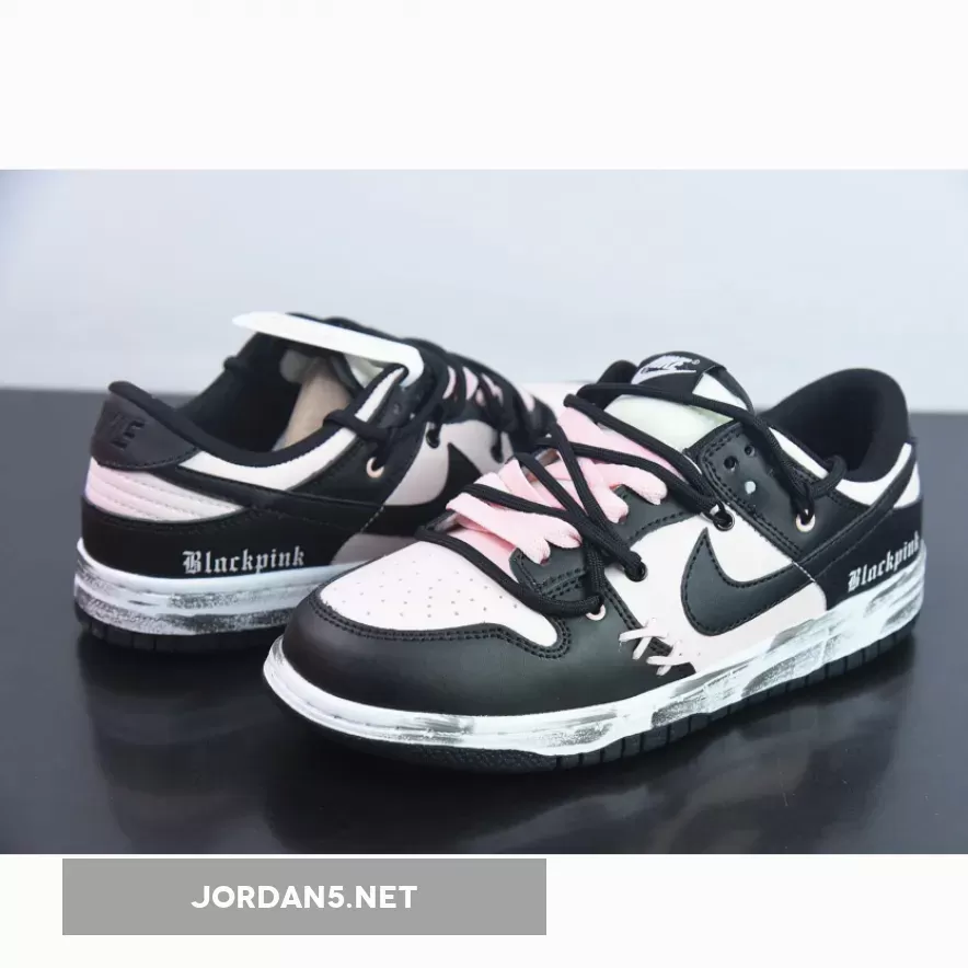 Custom Nike WMNS Dunk Low Black Pink 1685777661 Discount