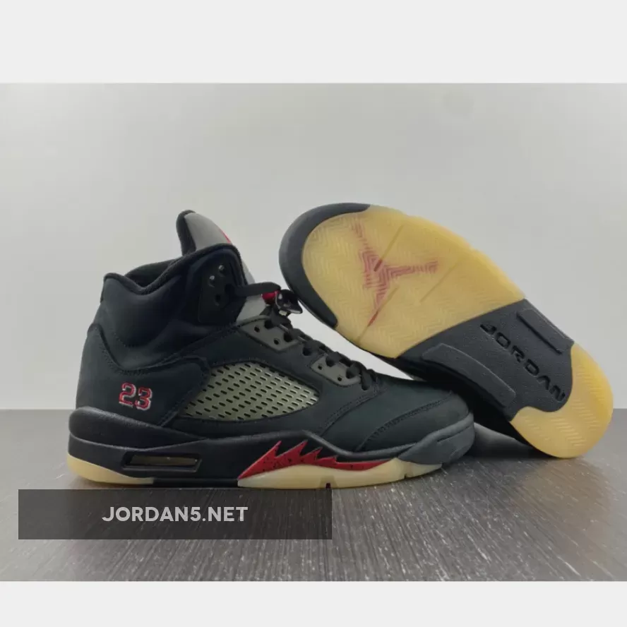 Air Jordan 5 Gore-Tex Off-Noir/Fire Red-Black-Muslin Gore Tex Jordan DR0092-001