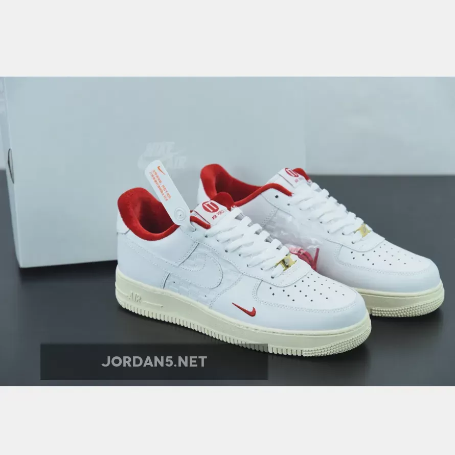 Kith x Nike Air Force 1 Low White Red Outlet CZ7926-100