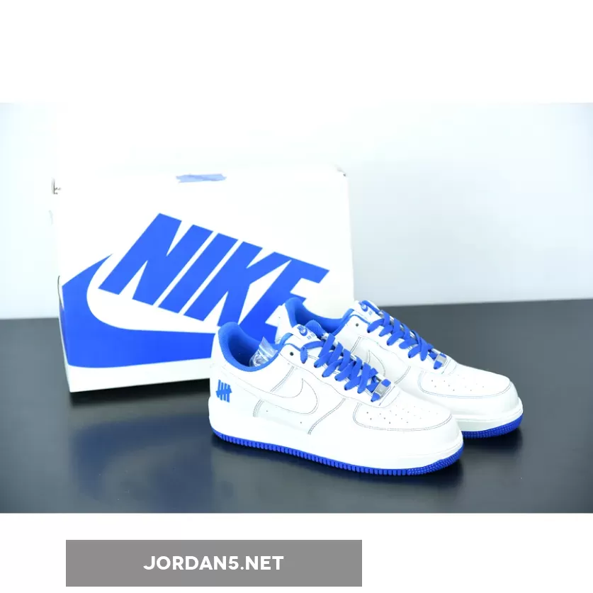 Custom Air Forces Cheap - Undefeated x Nike Air Force 1 Low White Blue 1675867496