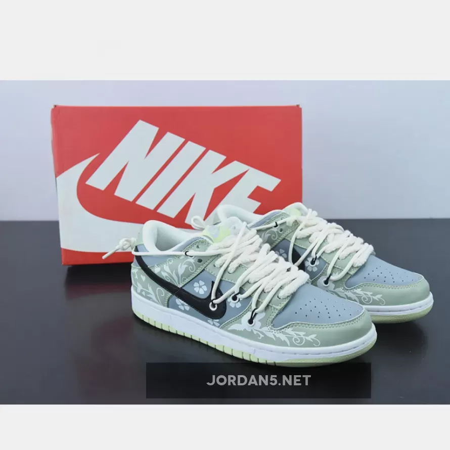 Nike Dunk Low Green Grey Nike Custom Dunks Low 1675864297