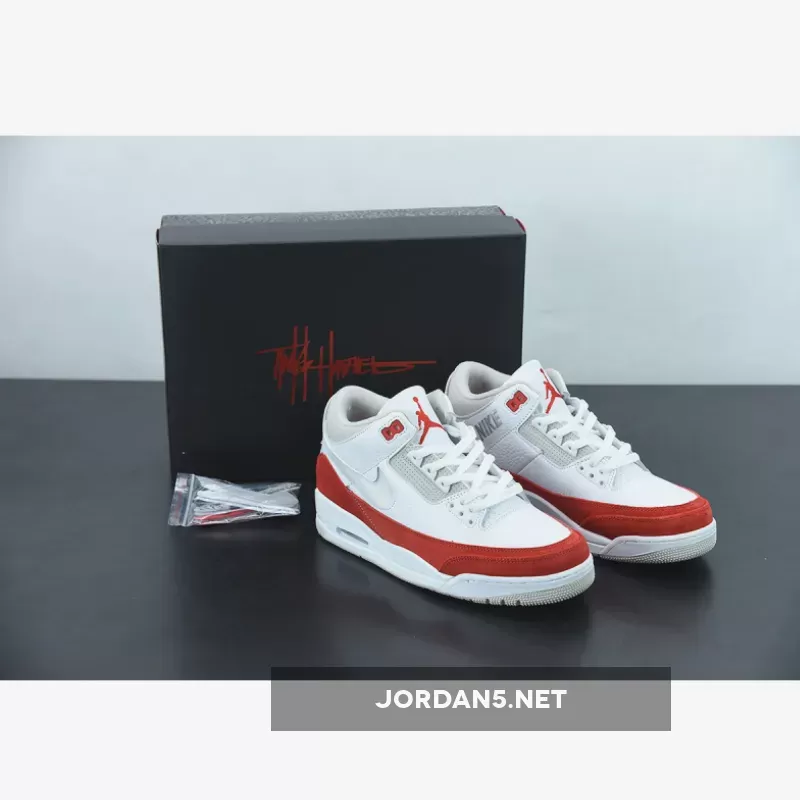 Air Jordan 3 Tinker 'Air Max 1' White/University Red-Neutral Grey - jordan 3 air max 1