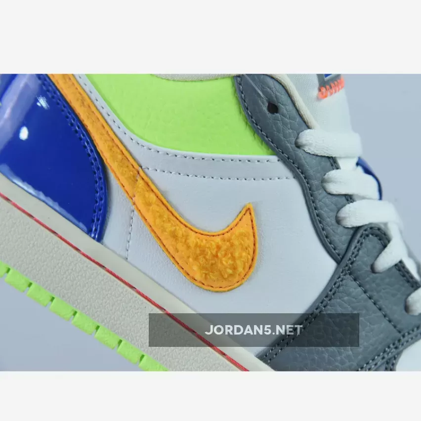 Air Jordan 1 Low 'Hoops' White/Coconut Milk-Green-Orange FB1835-181 - jordan hoops low