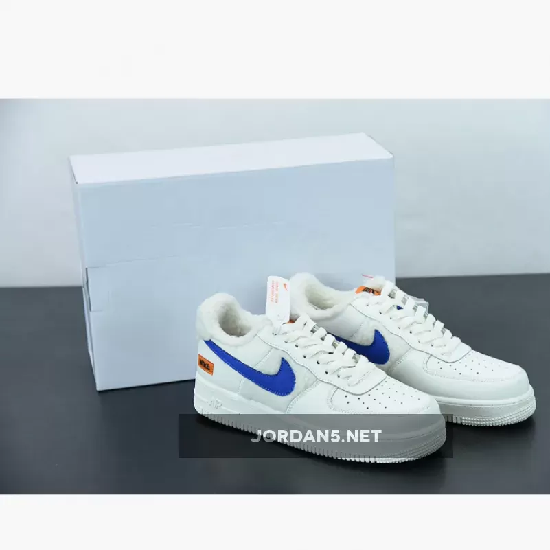 Nike Air Force 1 Low ‘Sherpa Fleece’ Sail/Coconut Milk/Orange/Blue | SHERPA AF1 DO6680-100