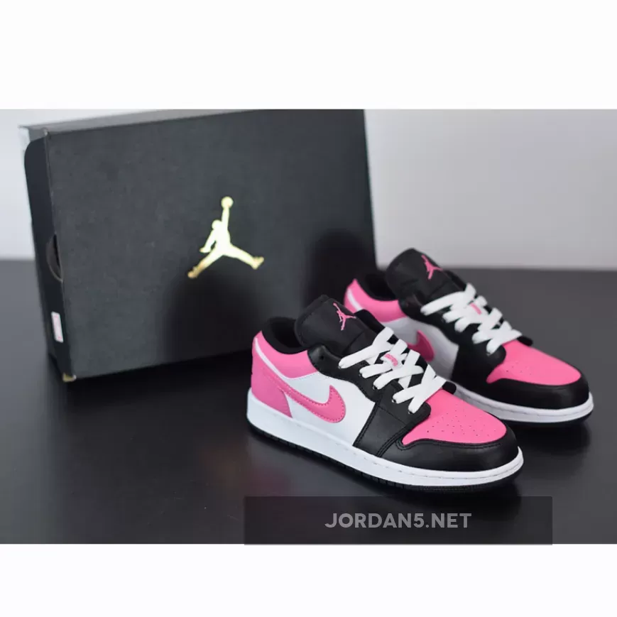 Jordan 1 Low GS Black Pinksicle WMNS 554723-106 - pinksicle jordan 1