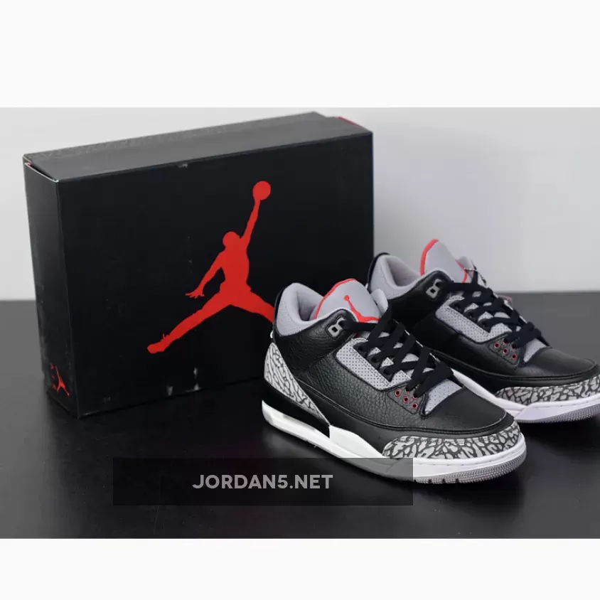 Air Jordan 3 Retro Og 'Black Cement' AJ3 Grey-White-Fire Red #cement jordan 3s